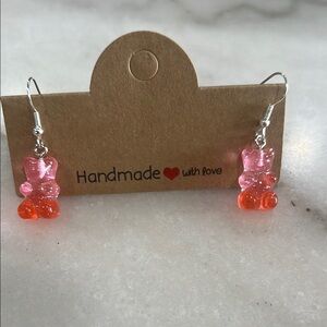 Gummy Bear Earrings - Pink and Orange